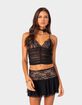 EDIKTED Mesh & Lace Strappy Back Tank Top image number 3