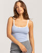 FULL TILT Seamless Lace Trim Womens Cami image number 1