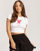 FULL TILT Cocktail Bow Womens Baby Tee image number 1