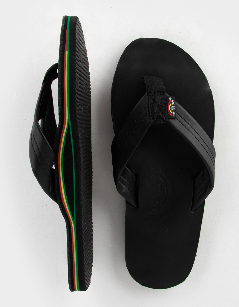 RAINBOW Single Layer Leather Mens Sandals image number 4