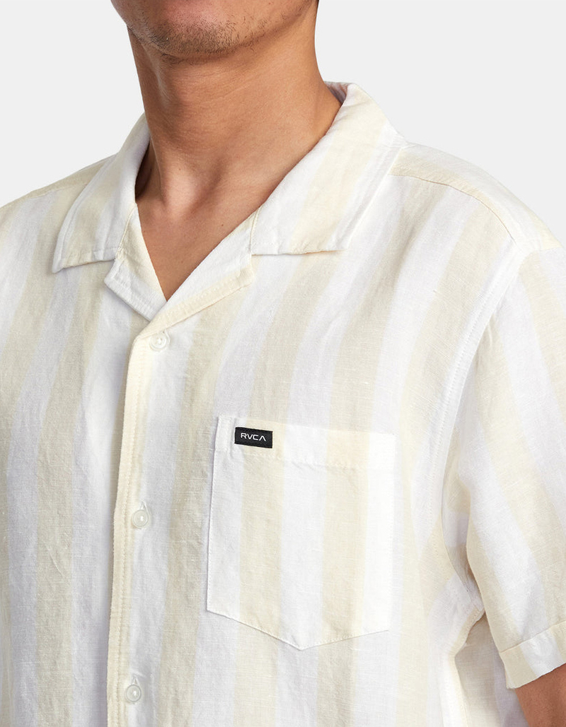 RVCA Love Stripe Mens Button Up Shirt image number 2