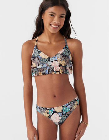 O'NEILL Macaw Tropical Peplum Girls Tri Top Bikini Set