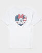 DISNEY Minnie Mouse Flag Heart Unisex Tee image number 1