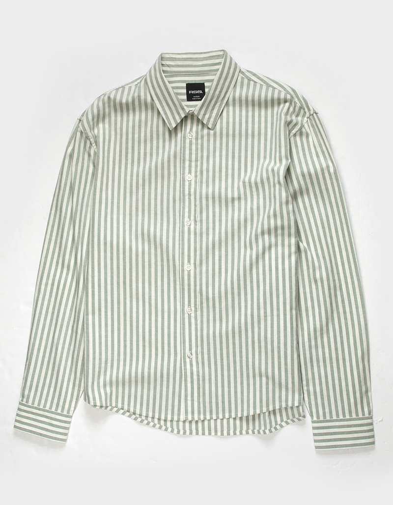 RSQ Mens Striped Oxford Shirt image number 1