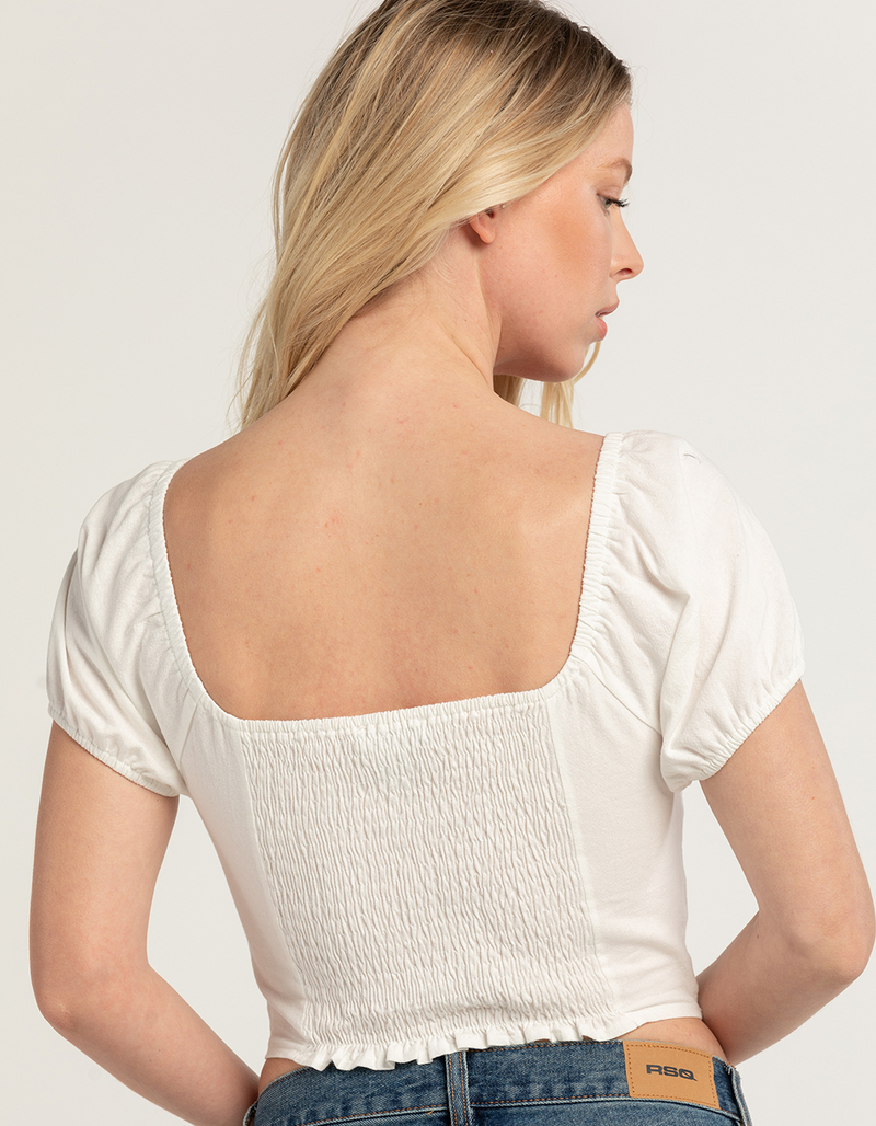 RSQ Womens Linen Corset Top image number 3
