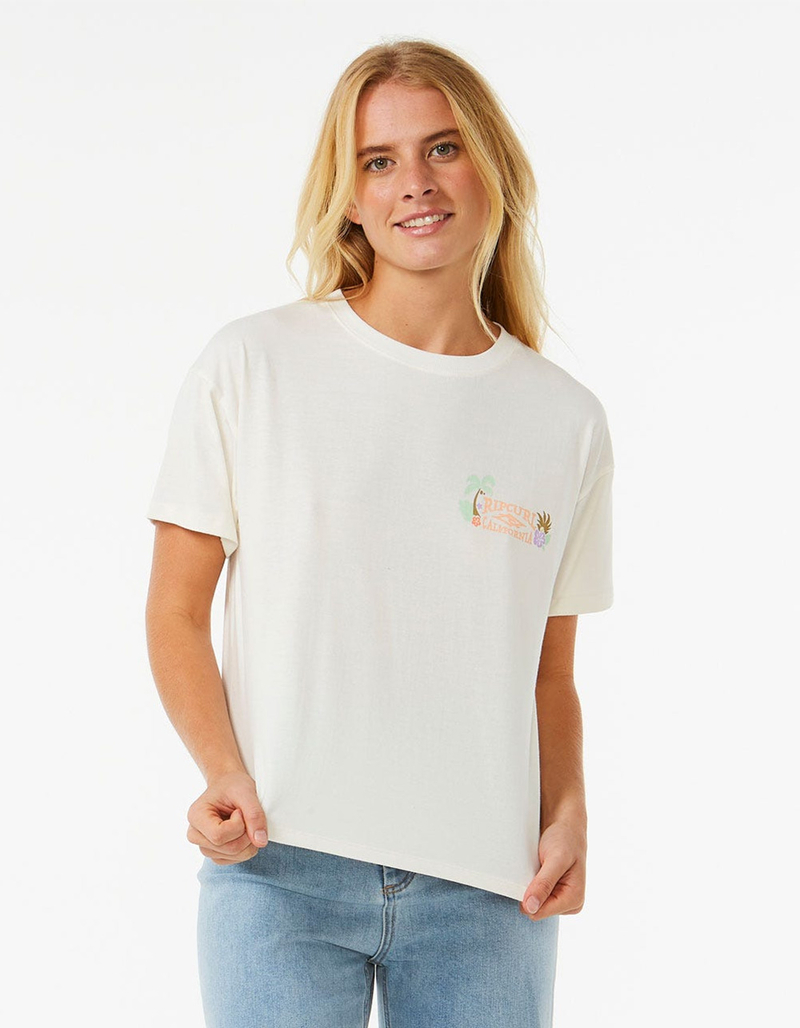 RIP CURL Tiki Tropics Womens Relaxed Tee image number 0