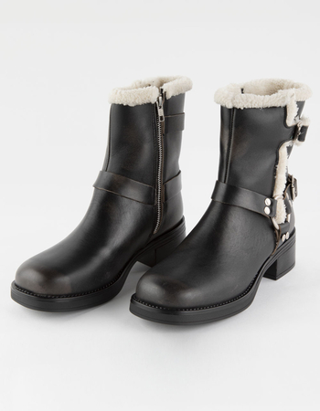 STEVE MADDEN Brixton Ankle Moto Womens Booties
