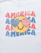 SMILEY America Heart Glasses Unisex Kids Tee image number 2
