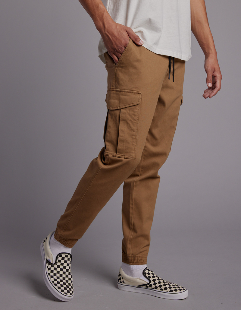 RSQ Mens Twill Cargo Jogger Pants image number 2