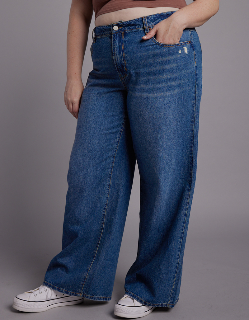 RSQ Womens High Rise Wide Leg Jeans image number 6