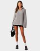 EDIKTED Amour High Neck Oversized Zip Sweater image number 2