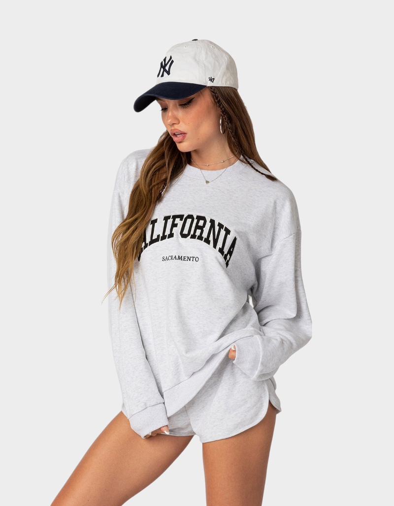 EDIKTED California Girl Oversized Crewneck Sweatshirt image number 2