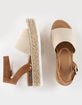 SODA Topic Beige Womens Espadrille Flatform Sandals image number 5