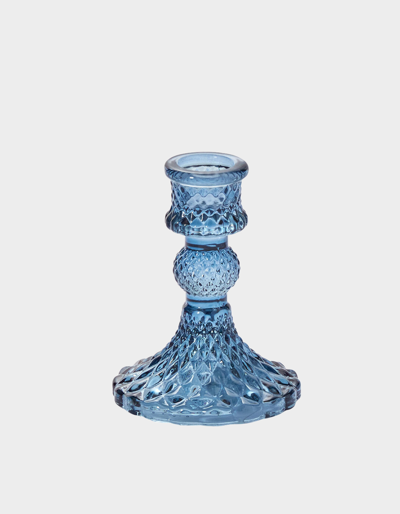 Colored Glass Taper Candle Holder image number 0