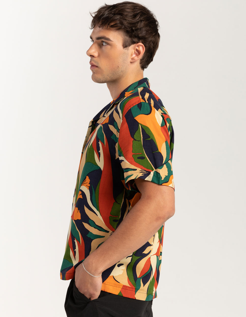 RSQ Mens Tropical Button Up Shirt image number 4