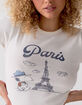 RSQ x Peanuts Snoopy Paris Womens Baby Tee image number 4