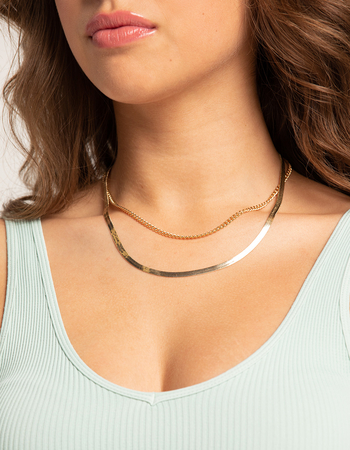 RSQ Layered Chain Necklace