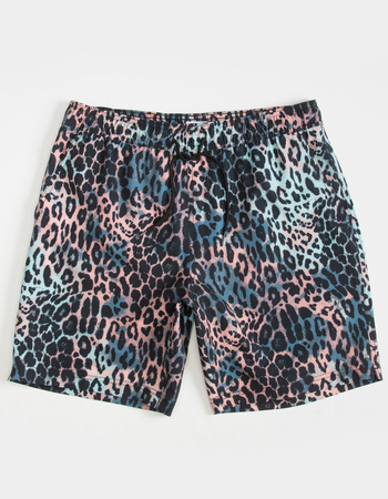 BLUE CROWN Cheetah Dye Mens 7" Swim Shorts