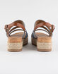 SODA Resin Denim Womens Platform Sandals image number 4