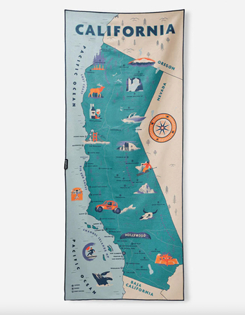 NOMADIX California Map Original Towel
