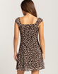 FULL TILT Leopard Print Womens Babydoll Dress image number 4