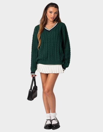 EDIKTED Amoret Cable Knit Womens Sweater Alternative Image