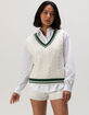 RSQ Womens White Button Up Long Sleeve Shirt image number 5