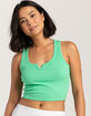 BOZZOLO Split Neck Womens Tank Top image number 1