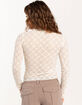 FULL TILT Lace Cinch Womens Long Sleeve Top image number 4
