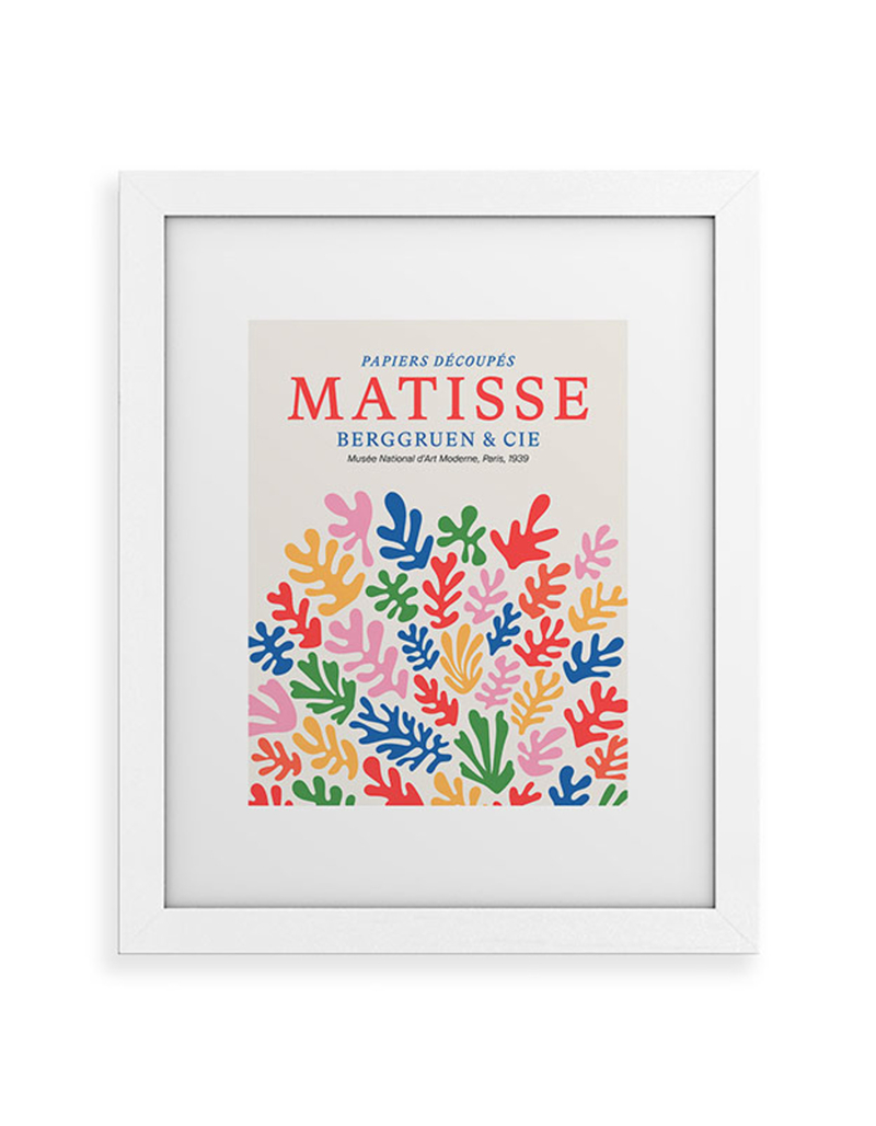 DENY DESIGNS KaranAndCo Matisse Paper Collage 11" x 14" Framed Art Print image number 0