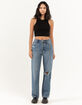 RSQ Womens High Rise Straight Leg Jeans image number 5