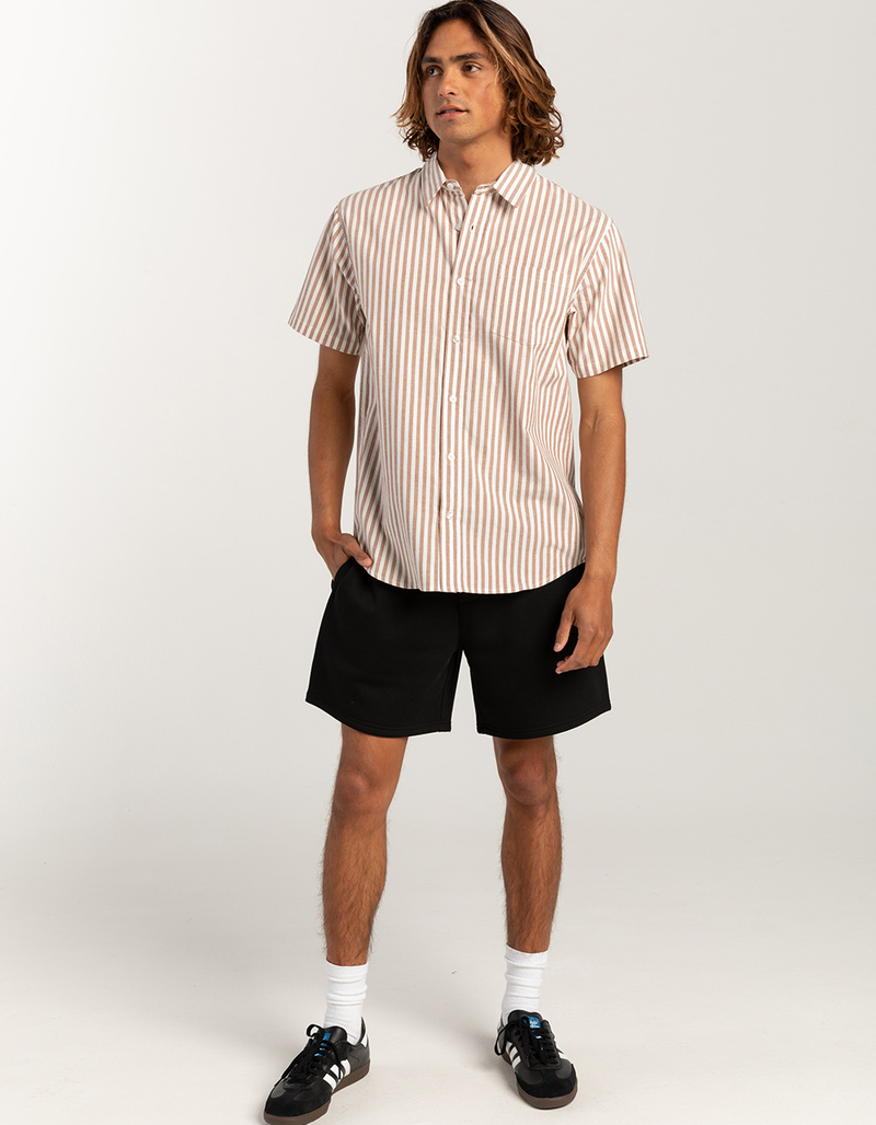RSQ Mens Stripe Oxford Camp Shirt image number 3