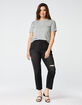 RSQ Vintage Mom Womens Wash Black Ripped Jeans image number 4