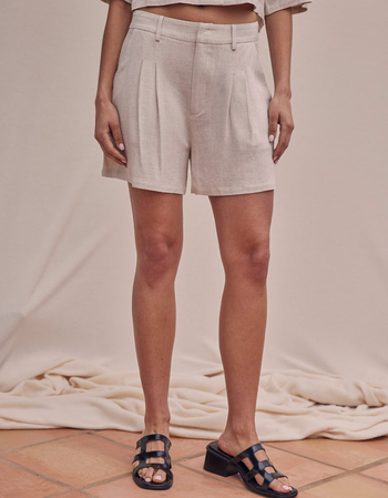 WEST OF MELROSE Womens Linen Shorts