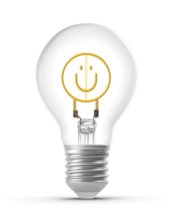 TRNDY TECH Smiley Filament LED Light Bulb
