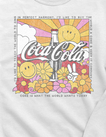 COCA-COLA 70's Floral Sun Unisex Crewneck Sweatshirt