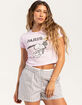 RSQ x Peanuts Snoopy Paris Torch Womens Baby Tee image number 3