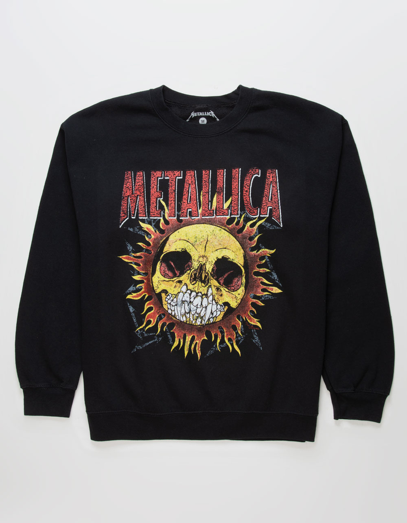 METALLICA Sun Skull Mens Crewneck Sweatshirt image number 1