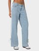 EDIKTED Washed Low Rise Ribbon Jeans image number 1