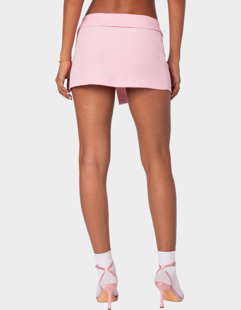 EDIKTED Selena Asymmetric Wrap Mini Skirt image number 4