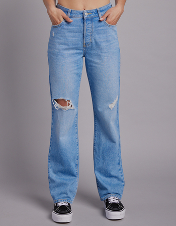 RSQ Womens High Rise Straight Leg Jeans Alternative Image