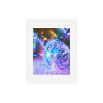 DENY DESIGNS Samantha Hearn Neon Solo Disco Ball 16" x 20" Poster