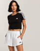 ADIDAS Essentials 3-Stripes Womens Woven Shorts image number 1