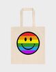 SMILE Rainbow Stripes Tote Bag image number 1