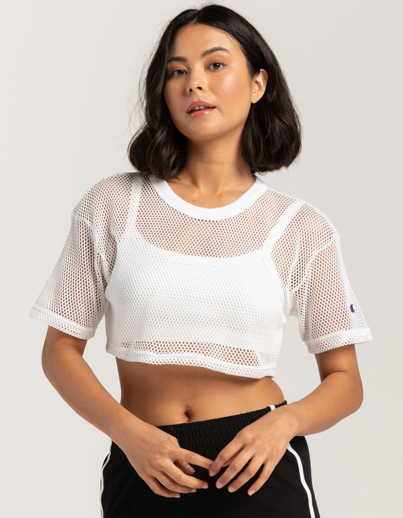 CHAMPION Mesh Cropped Womens Tee image number 0