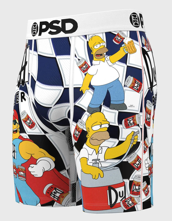 PSD x The Simpsons Duff Check Mens Boxer Briefs