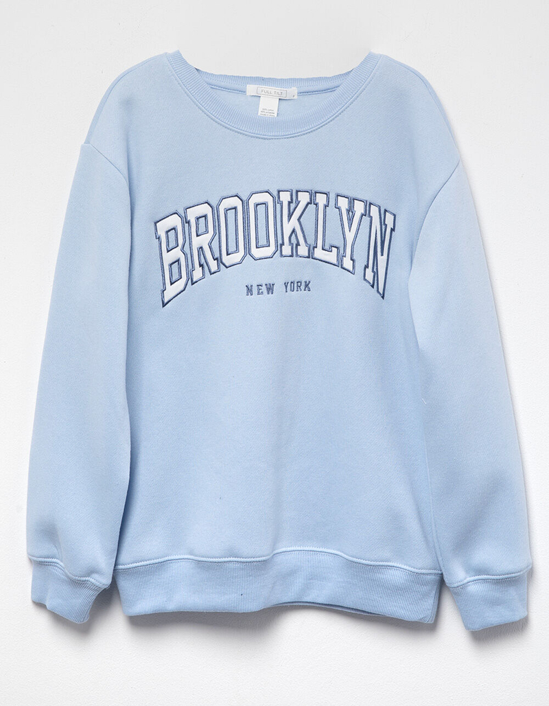 FULL TILT Brooklyn Girls Boyfriend Crewneck Sweatshirt image number 1