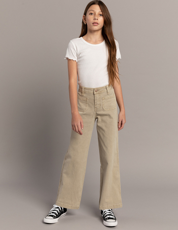 RSQ Girls Patch Pocket Wide Leg Jeans