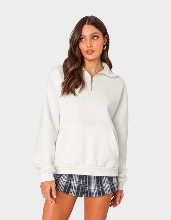 EDIKTED Oversized Quarter Zip Sweatshirt Primary Image