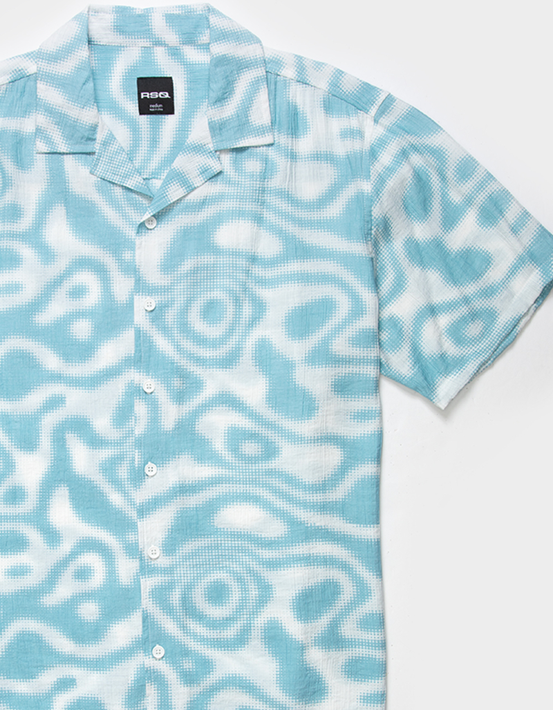 RSQ Mens Texture Blur Camp Shirt image number 1